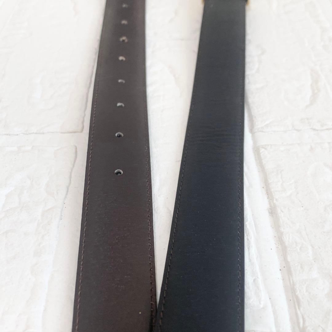 CELINE セリーヌ　ベルトブラック　ダークブラウン　リバーシブル