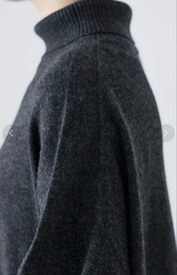 新品タグ付　かぐれ　ラムウールニットワンピース　チャコール　0size 完売