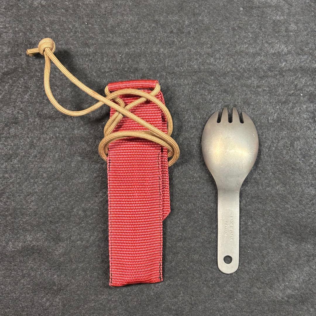  peak チタン製先割れスプーン ケース付き 【廃盤希少品】