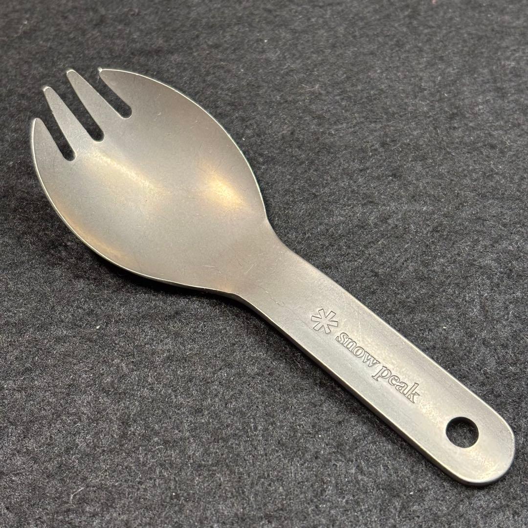  peak チタン製先割れスプーン ケース付き 【廃盤希少品】