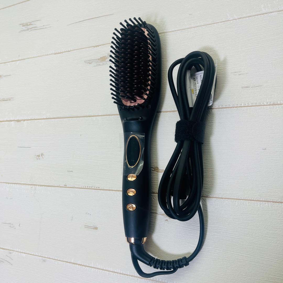 【新品未使用】ルピリーナ プラズマイオンヘアブラシ ヒートブラシ ブラック