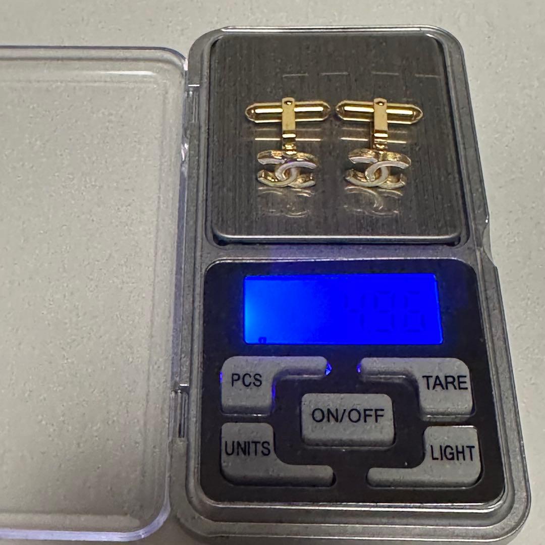 シャネル　CHANEL　カフスボタン　カフスリンク　ココマーク　ゴールド　極美品