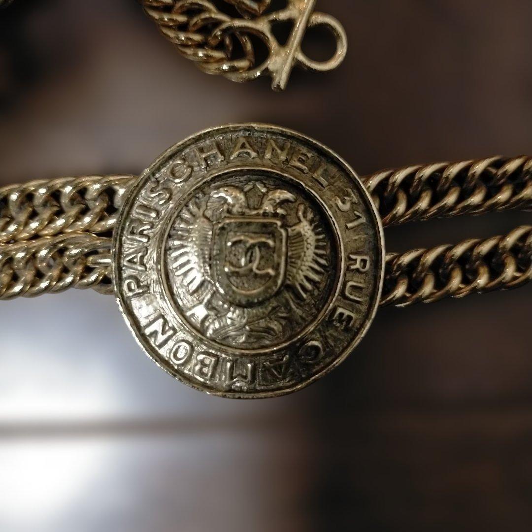 CHANEL ヴィンテージ メダリオン チョーカー 2連ネックレス レトロ