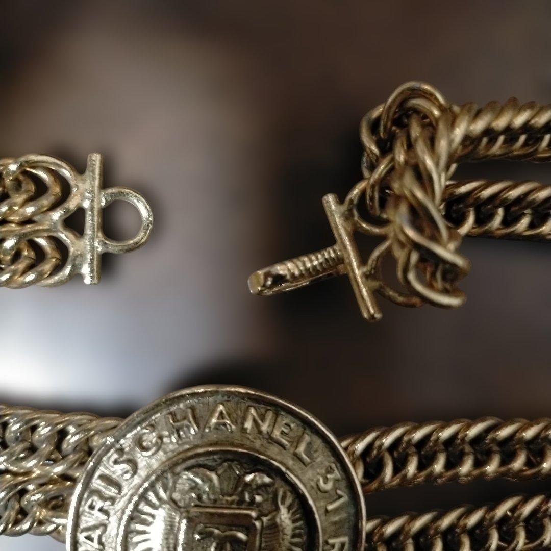 CHANEL ヴィンテージ メダリオン チョーカー 2連ネックレス レトロ