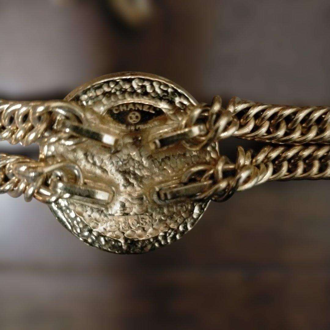 CHANEL ヴィンテージ メダリオン チョーカー 2連ネックレス レトロ