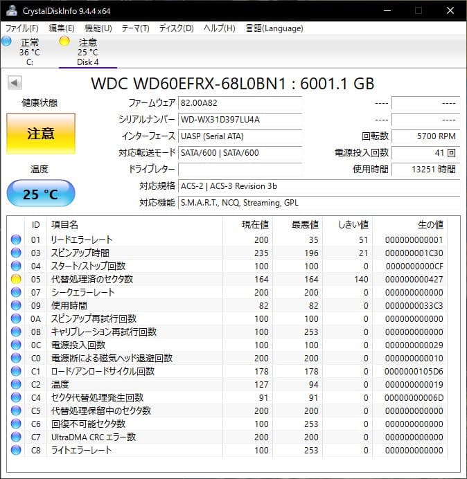 Western Digital Red 6TB ハードディスク