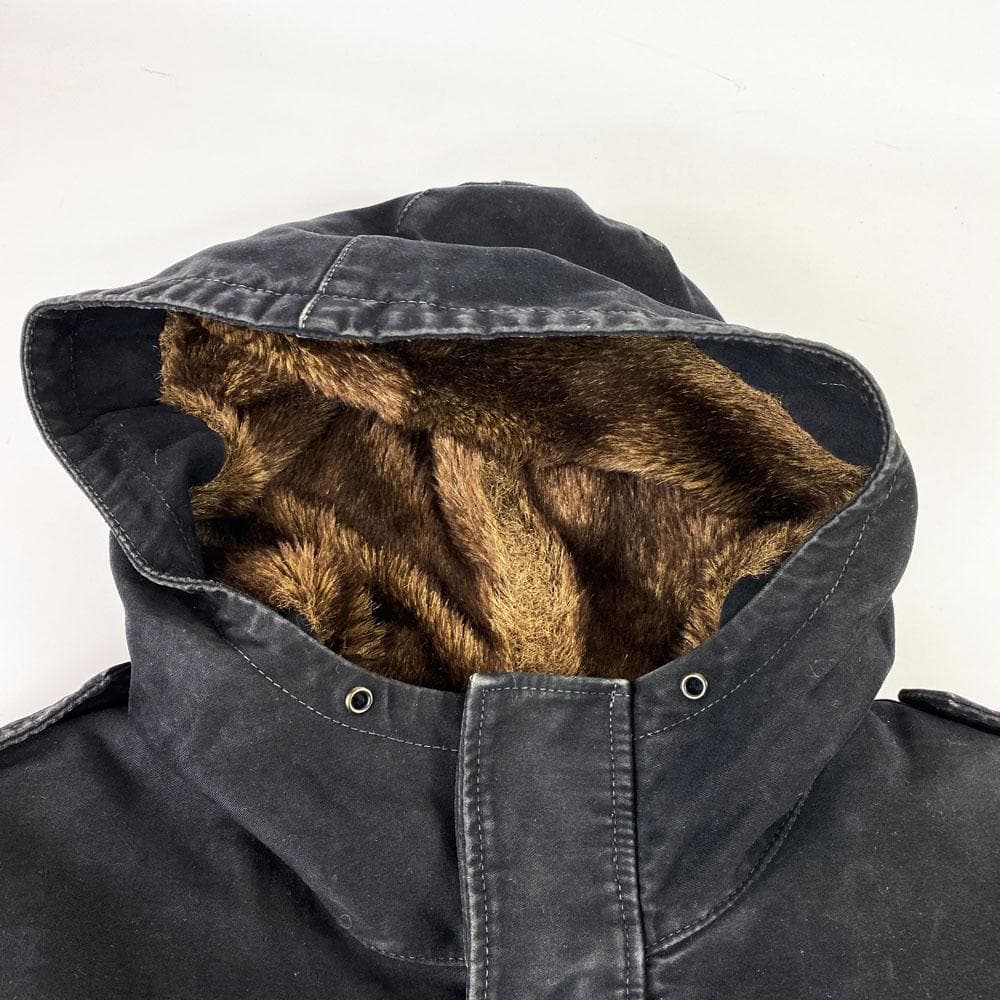 ★美品★wjk 裏地総ファー ボアモッズコート ミリタリージャケット M
