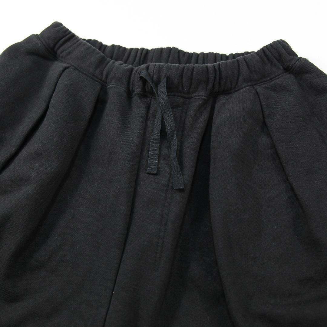 新品 ANCELLM 25SS TUCK SWEAT SHORTS 2 ブラック