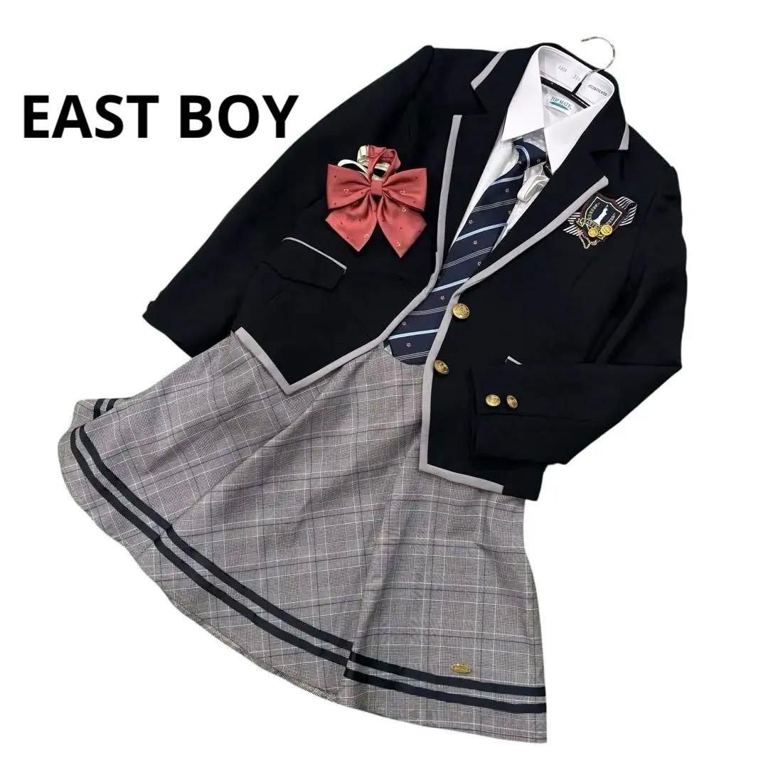 イーストボーイ 紺ブレ エンブレム スカート&シャツ ネクタイ5点SET