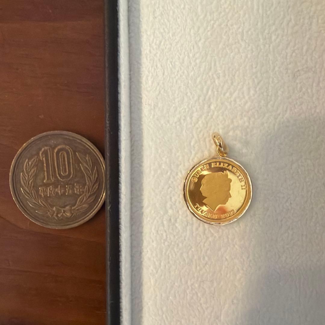 24K K18ゴールド フクロウチャーム 2022年 ツバル　3