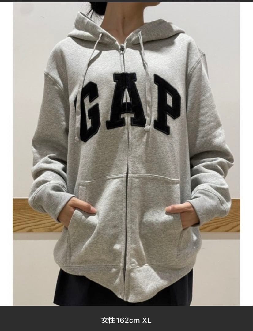 GAPロゴ フルジップパーカー(ユニセックス)