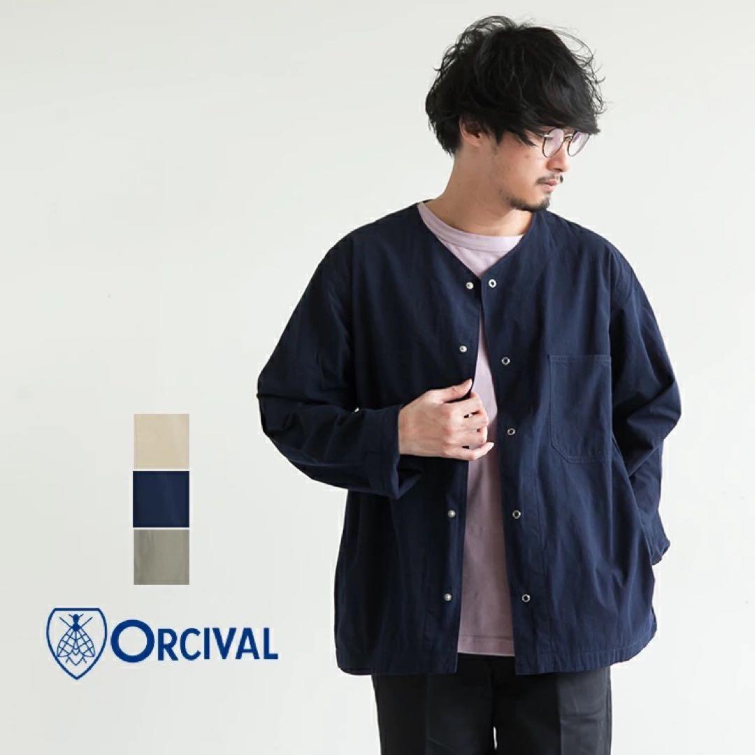 【美品】ORCIVAL オーシバル ノーカラージャケット ネイビー サイズ4