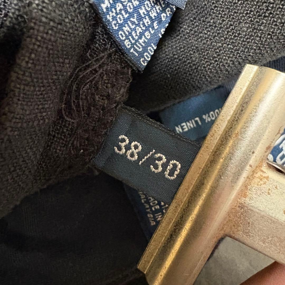 90s ポロバイラルフローレン　リネン　トラウザーズ　スラックス　38×30