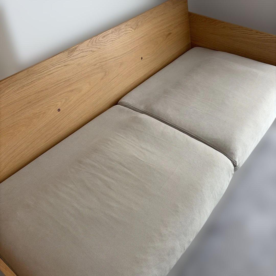 【最終値下げ】無印良品 木製ソファ オーク材 突板2.5 シーター