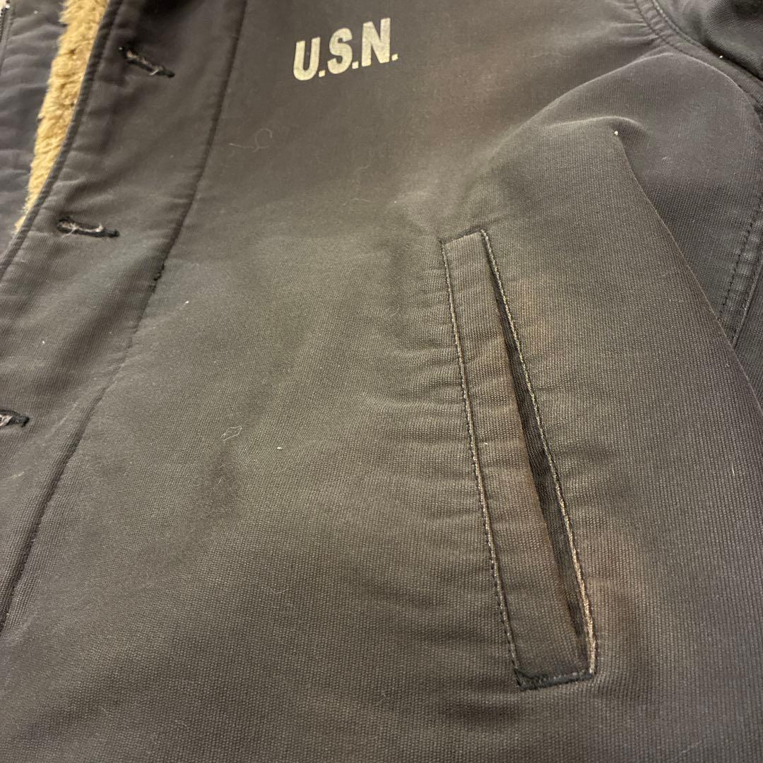 YMCLKY N-1 USNデッキジャケット 36フェードブラック M相当