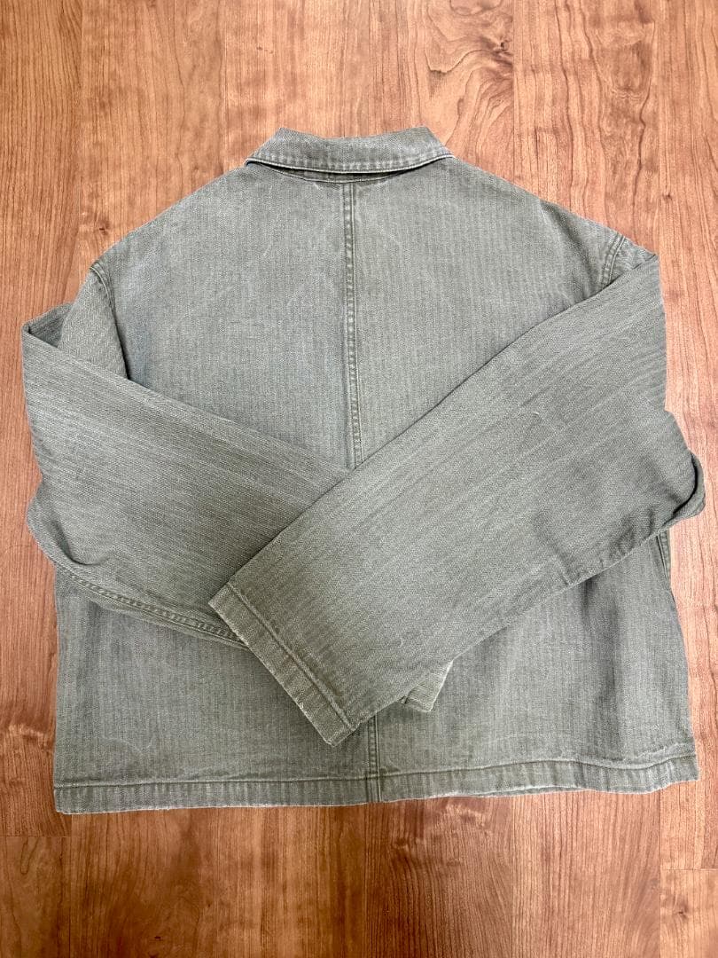 H BEAUTY&YOUTH ヘリンボーンマリン ユーティリティジャケットOvy