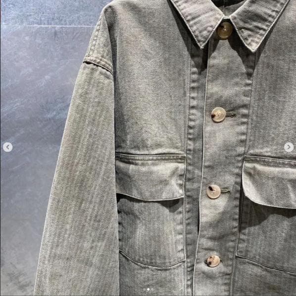 H BEAUTY&YOUTH ヘリンボーンマリン ユーティリティジャケットOvy