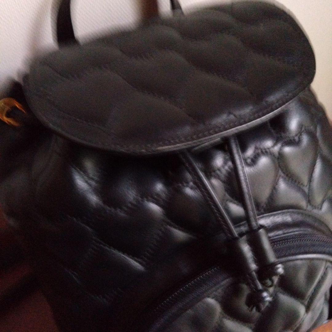 美品❗️　MOSCHINO　ヴィンテージ　キルティングレザー　リュック　ハート