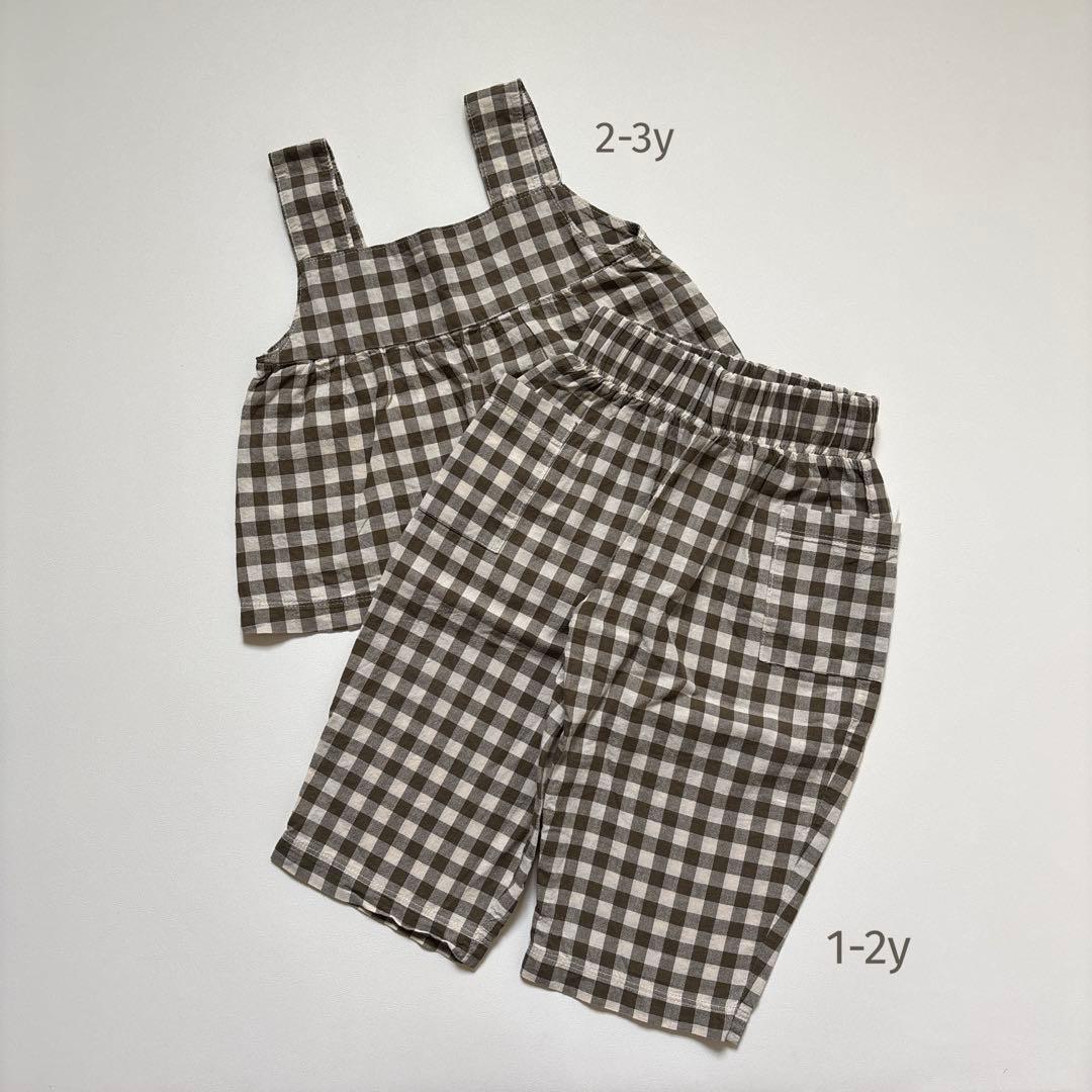 organic zoo ギンガム パンツ 1-2y ビスチェ 2-3y セット