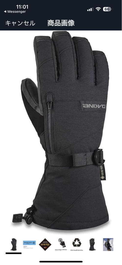DAKINE スキーグローブ ブラック titan goretex xl
