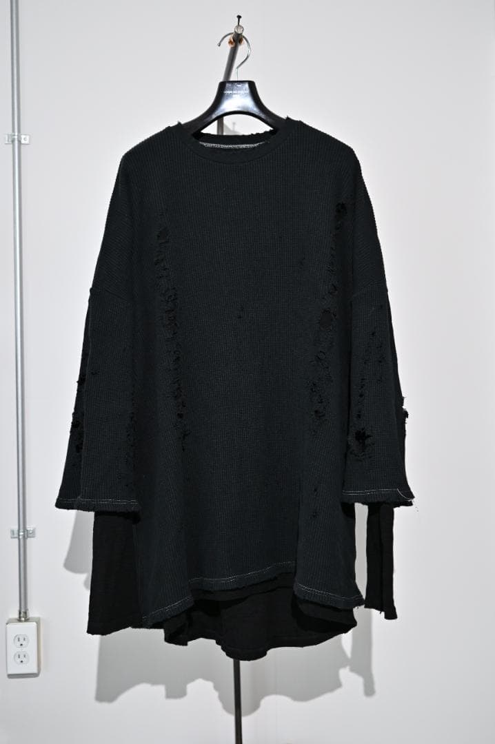 A.F ARTEFACT ダメージレイヤードオーバーサイズトップス