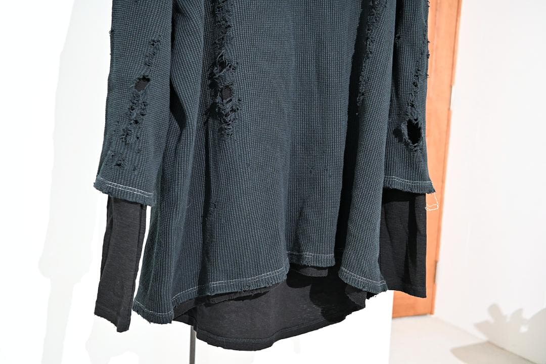 A.F ARTEFACT ダメージレイヤードオーバーサイズトップス