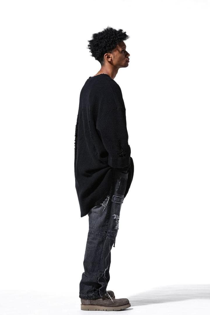 A.F ARTEFACT ダメージレイヤードオーバーサイズトップス