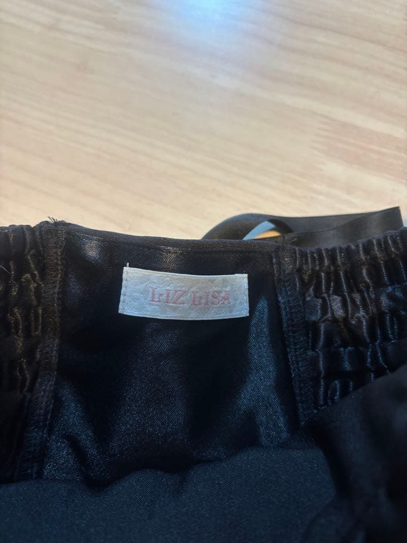 LIZLISA ２連リボンベルトスカパン Ｍ ブラック