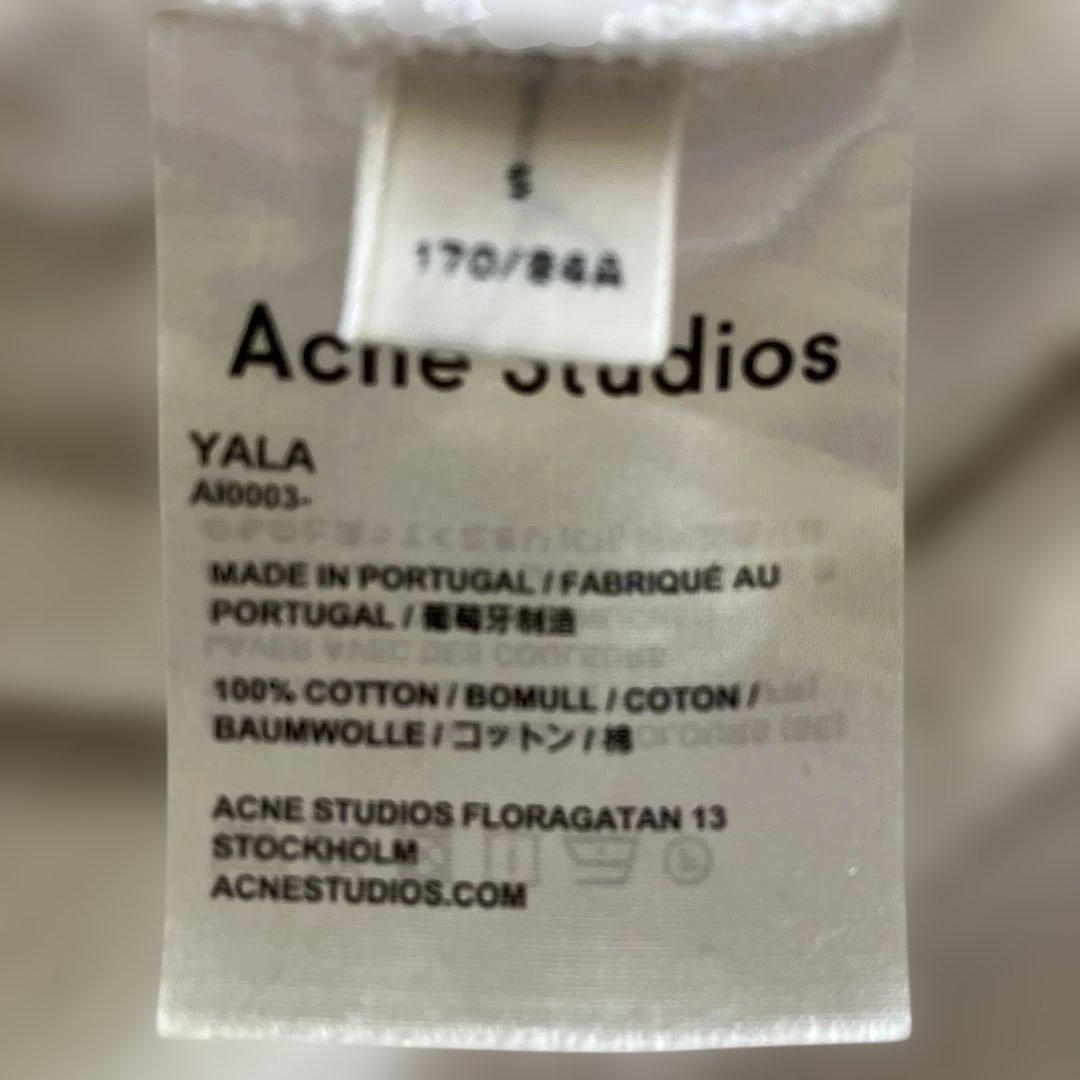 ACNE STUDIOS アクネストゥディオスロゴテープスウェットパーカー白S