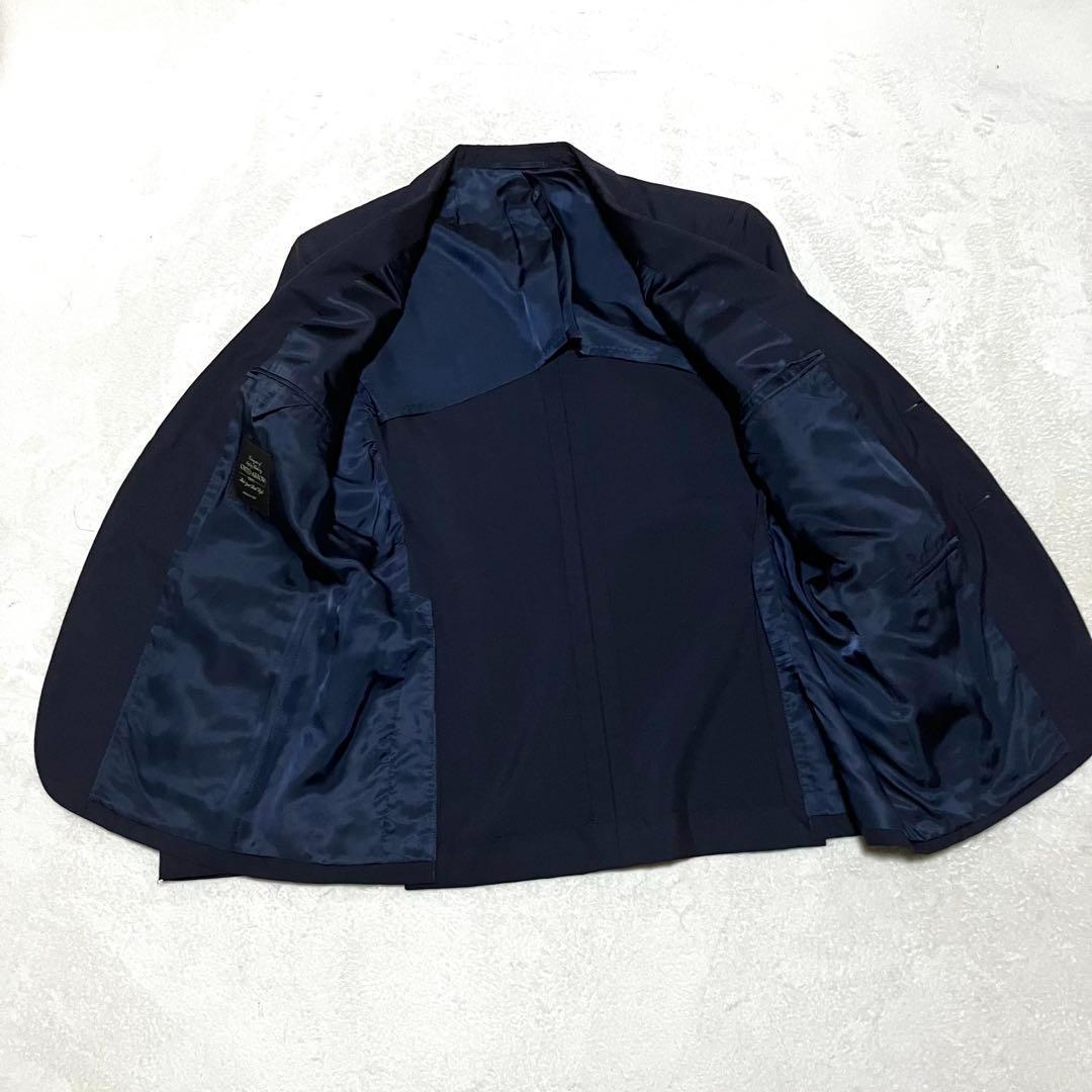 美品UNITED ARROWS スーツ 52 ネイビー シングル モヘア混