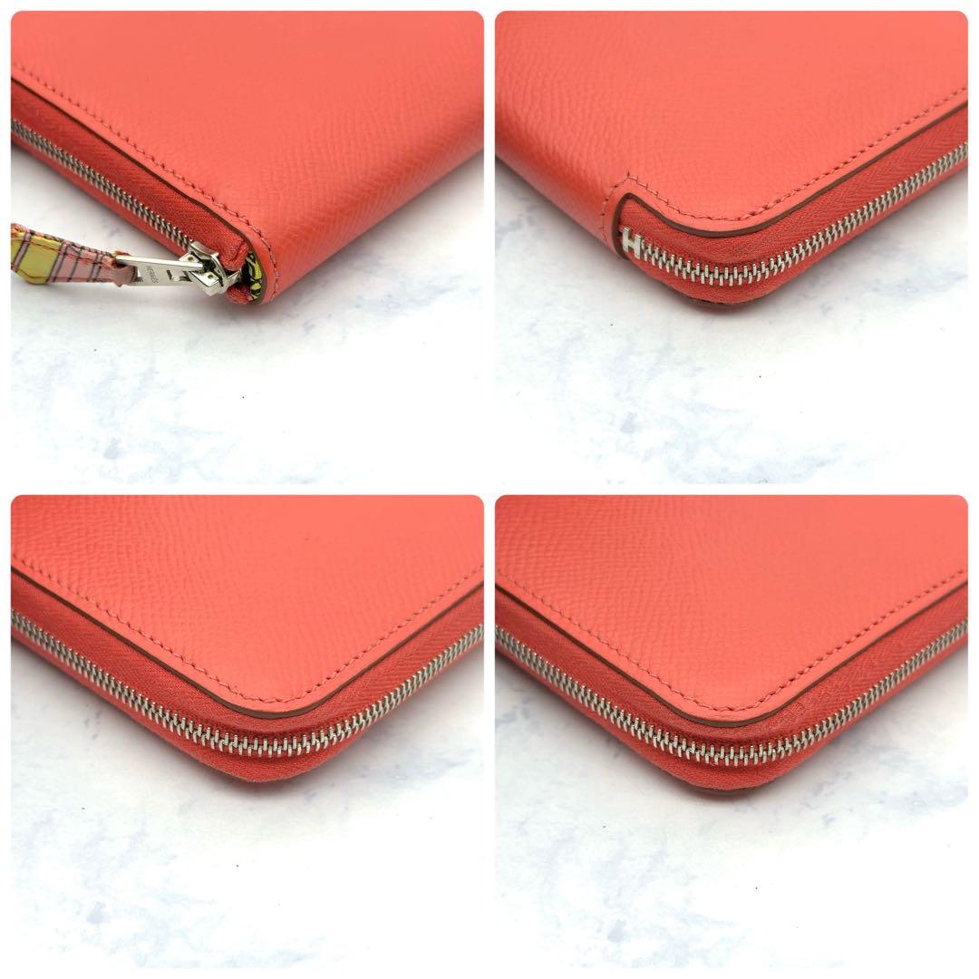 【最高級美品】エルメス アザップコンパクト シルクイン ピンク エプソン □R刻