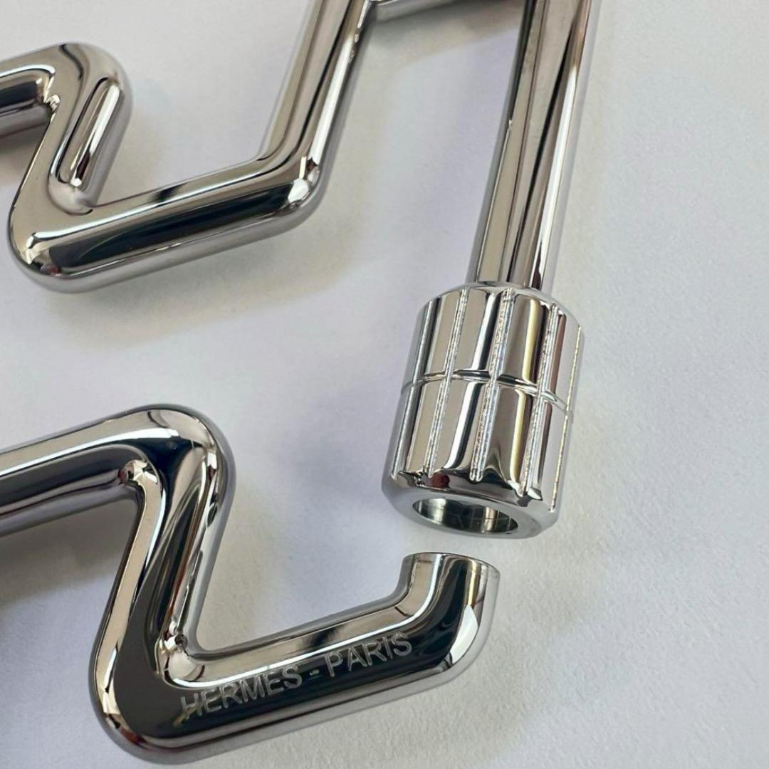 新品未使用　HERMES エルメス　Hトゥ・スピード　シルバー　キーリング