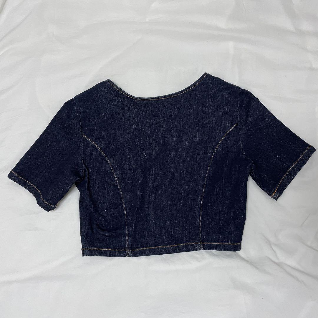 JIMWAG 平成フラミンゴ デニム ジャケット ボートネック ニット