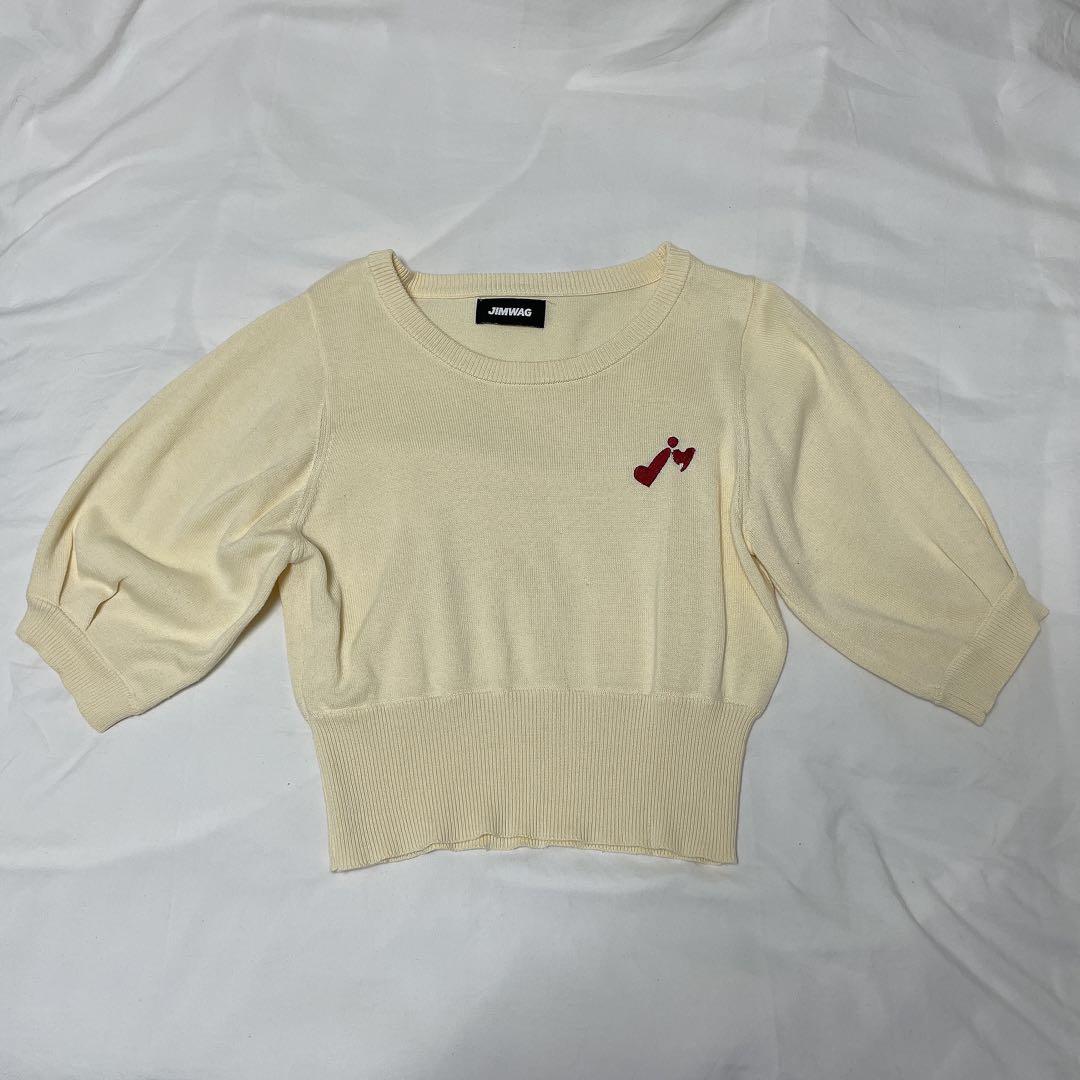 JIMWAG 平成フラミンゴ デニム ジャケット ボートネック ニット