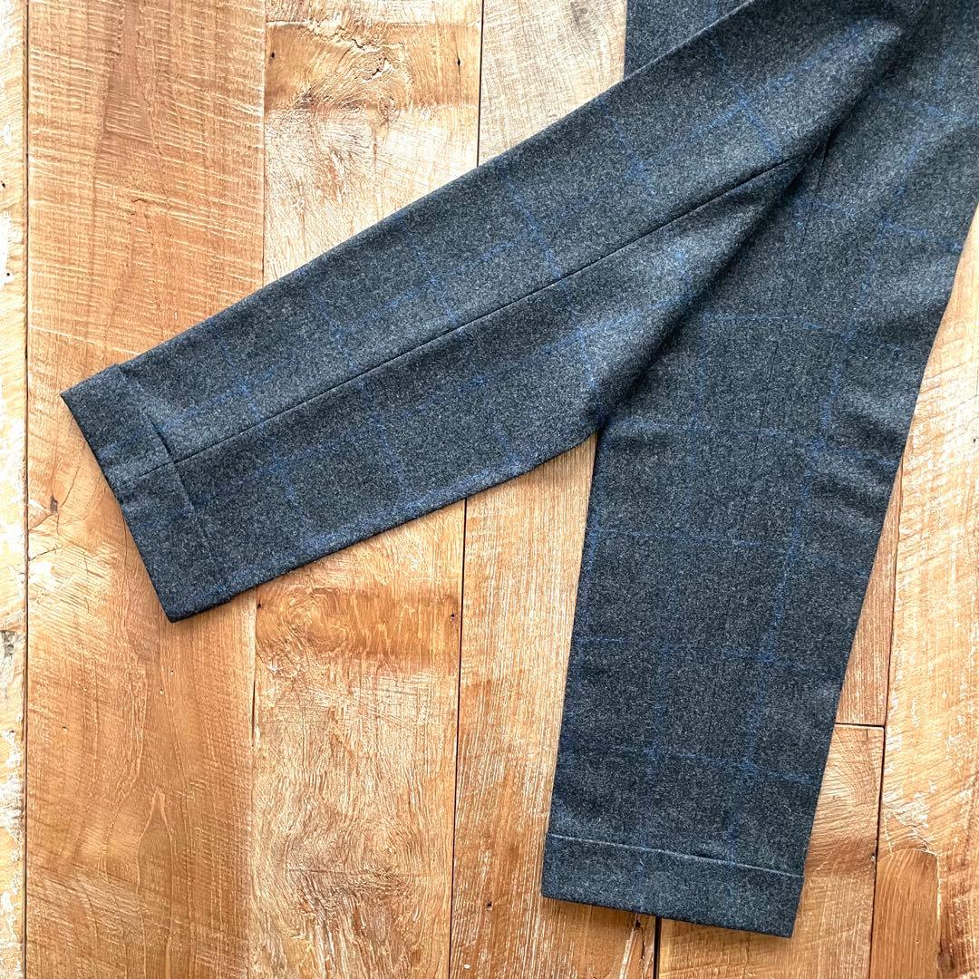 【新品同様】INCOTEX SUPER100'S ウール スラックスパンツ 46