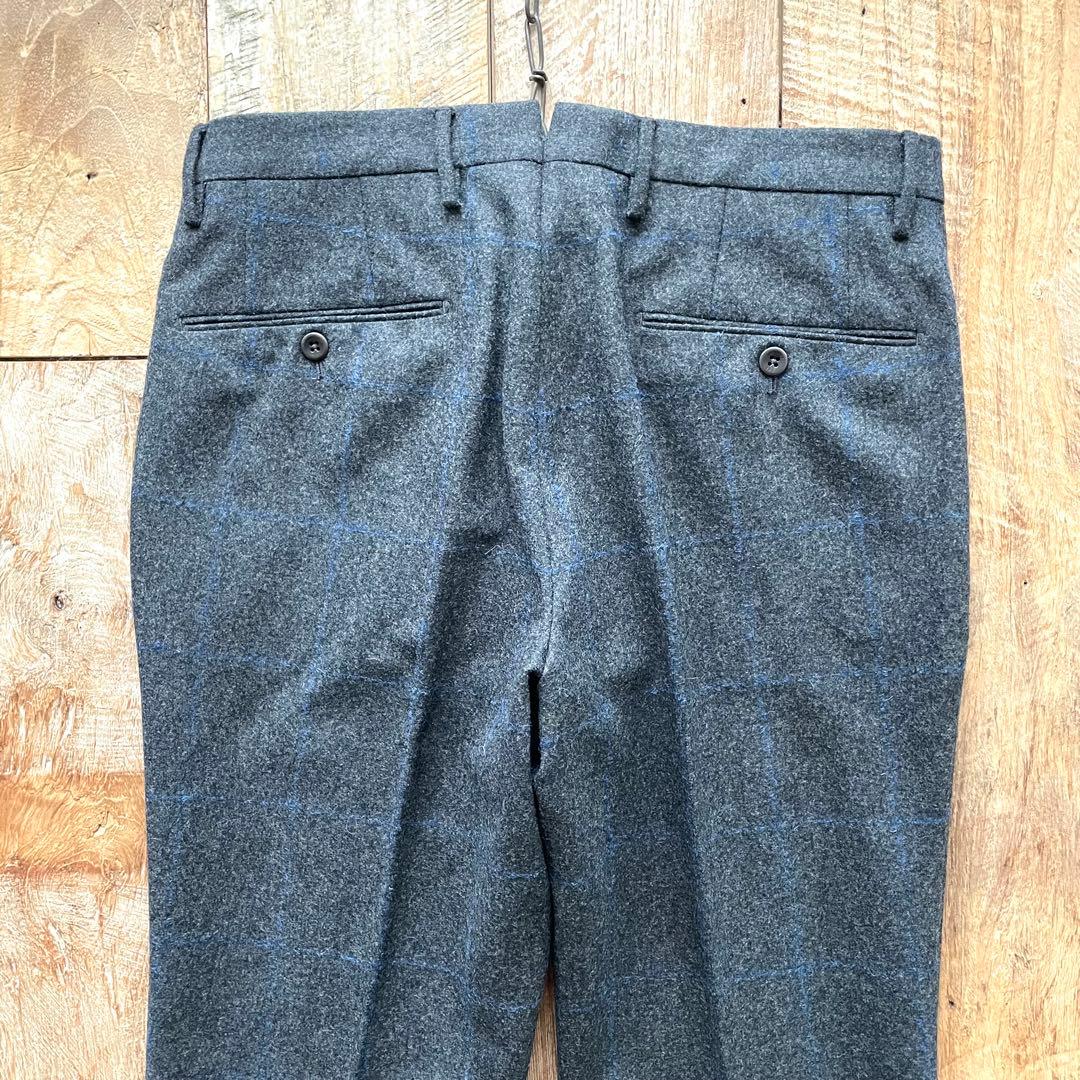 【新品同様】INCOTEX SUPER100'S ウール スラックスパンツ 46