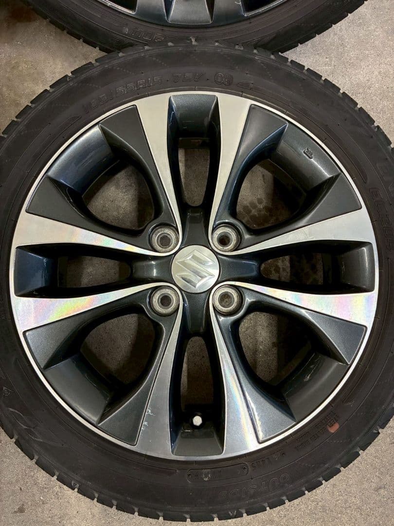 ワゴンR純正 美品 15インチ アルミホイール 165/55R15 バリ山 4本