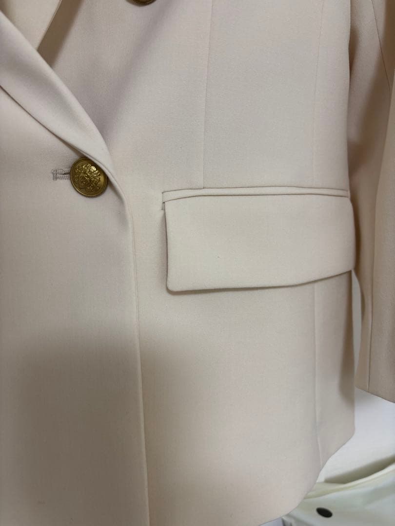 金釦ダブルブレストブレザー mila owen