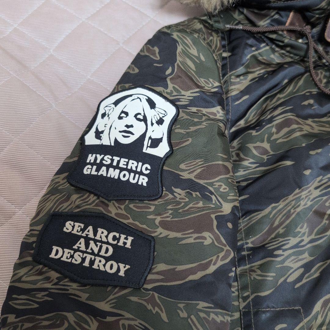 名作 ヒステリックグラマー ヒスガール プリマロフト モッズコート 迷彩