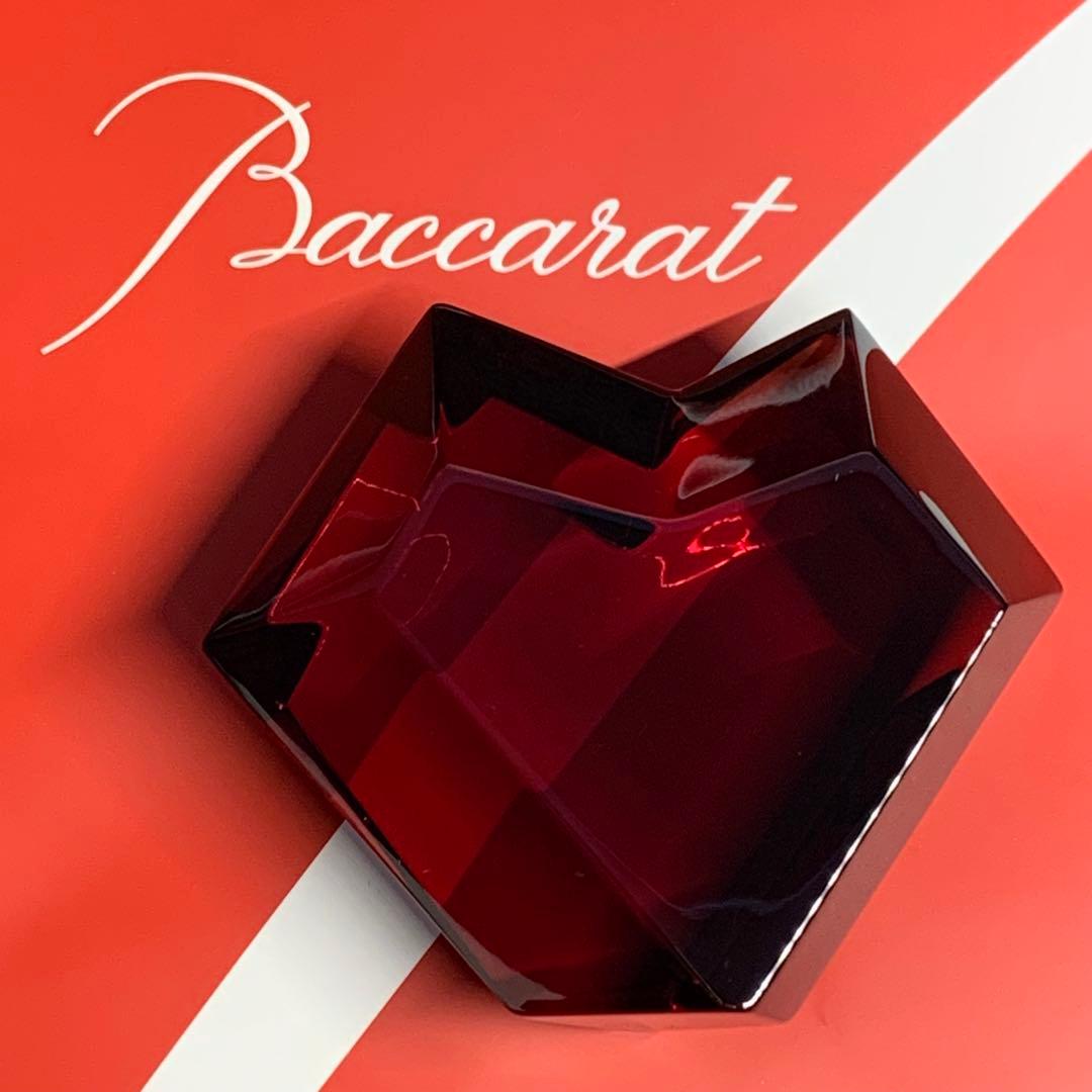 ❣️バカラ❣️ハート❣️ペーパーウェイト❣️置き物❣️オブジェ❣️クリスタル❣️レア❣️愛❣️箱袋