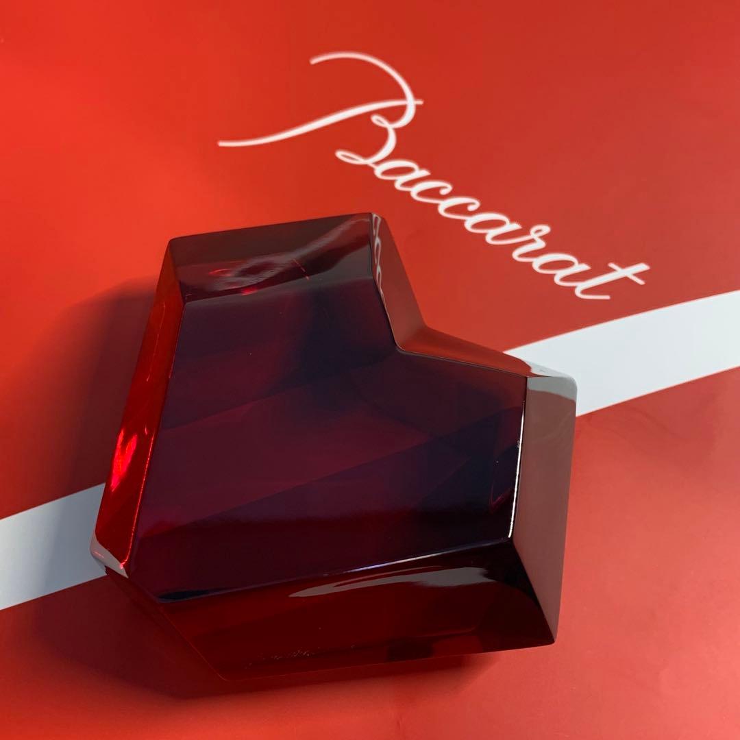 ❣️バカラ❣️ハート❣️ペーパーウェイト❣️置き物❣️オブジェ❣️クリスタル❣️レア❣️愛❣️箱袋