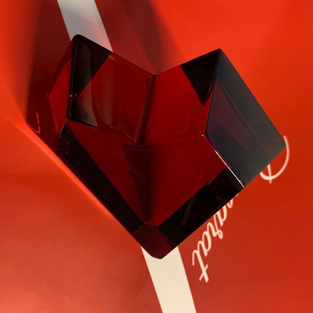 ❣️バカラ❣️ハート❣️ペーパーウェイト❣️置き物❣️オブジェ❣️クリスタル❣️レア❣️愛❣️箱袋