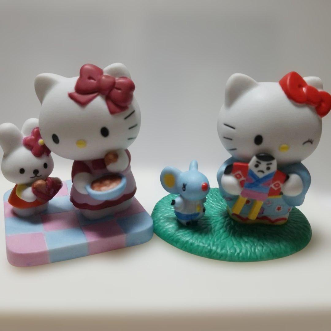 ハローキティ　キティ　陶器　万年カレンダー　フィギュア