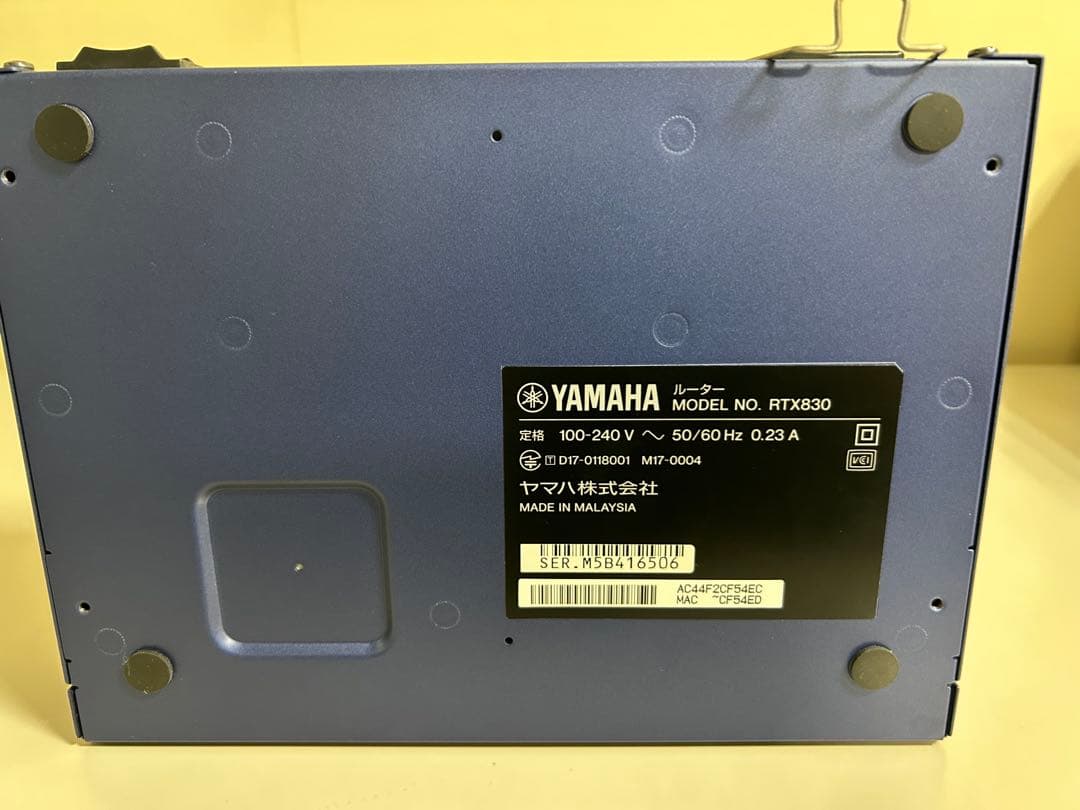 【美品】使用感無し　YAMAHA RTX830 有線LANルーター