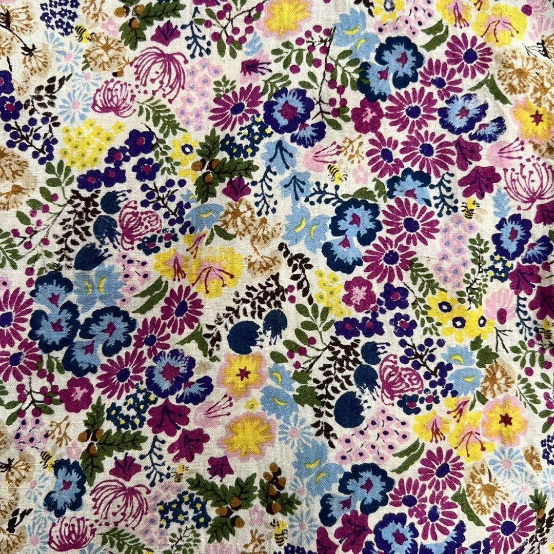 45R インドカディ秋の実プリントのくしゅくしゅブラウス