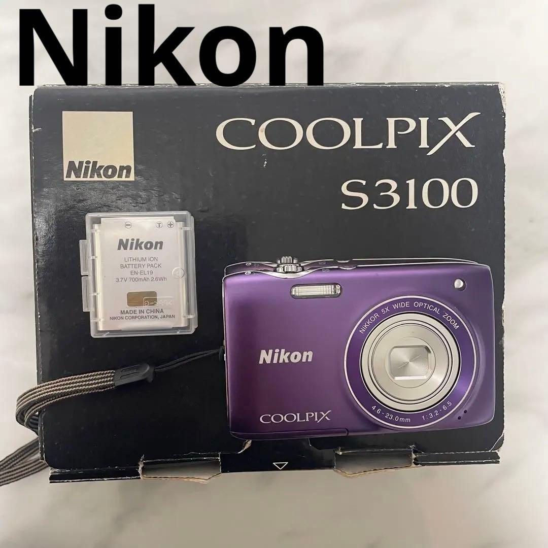 Nikon デジタルカメラ　COOLPIX S3100 動作確認済　バッテリー付