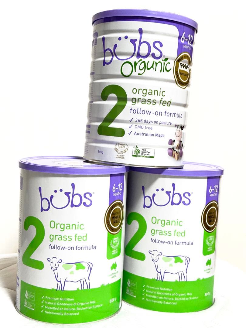 【2缶セット】BubsOrganic グラスフェッド　800g 26〜12ヶ月用