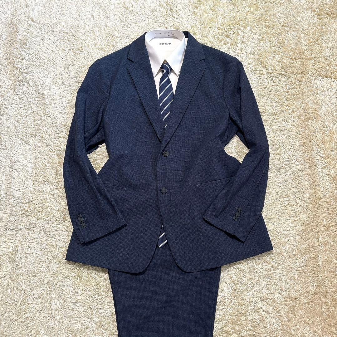 《極美品》 Theory セットアップ スーツ ネイビー ストレッチ XL