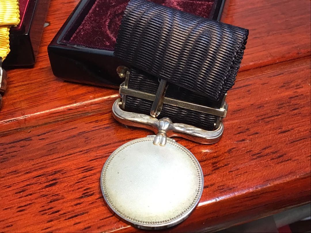 黄綬褒章 紺綬褒章 昭和53年 2点まとめ 勲章 記章 褒章 略綬 共箱 当時物