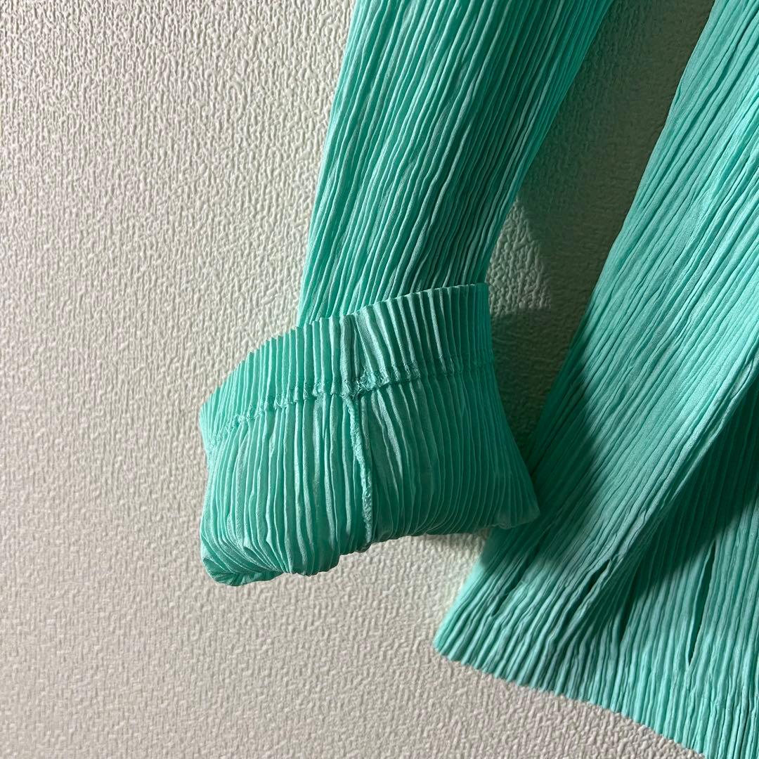 イッセイミヤケ FETE プリーツ テーラードジャケット ブルー系 03 L